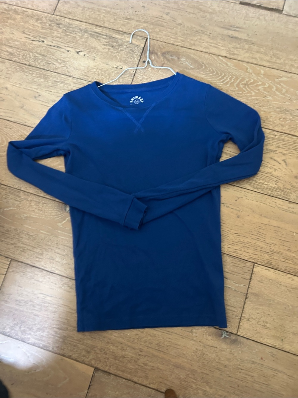 Primary Royal Blue Long-Sleeve Crewneck Tee